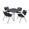 Kee Kee Square Table & Chair Set, Wood, Metal, Plastic Top, Grey TB3636GYBPCM47BK - alternate 1